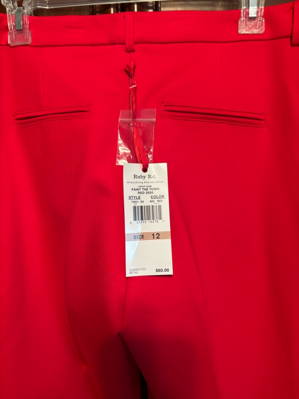 Ruby Rd. Vibrant Red Skinny Pants - Picture 2 of 4